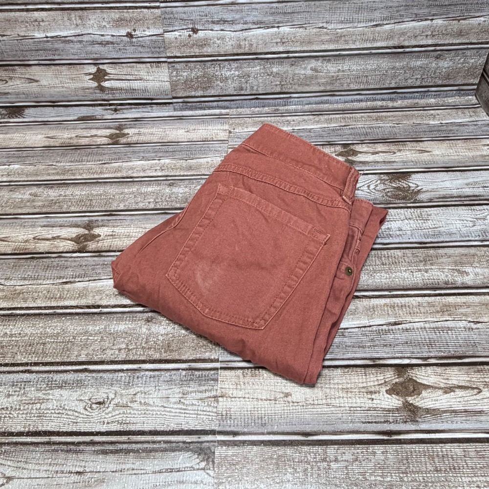 LL Bean BeanFlex Skinny Leg Favorite Fit Pants Womens 6 Regular Red Rust Canvas